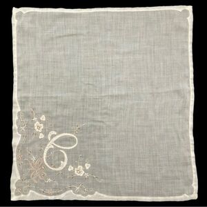 Handkerchief - "C" Monogram - Beautiful & Exquisite